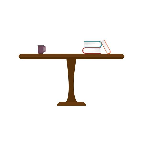 Офісний стіл ізольована ікона — стоковий вектор
