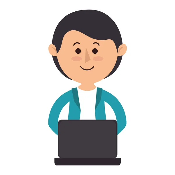 Avatar ícone de trabalho pessoa — Vetor de Stock