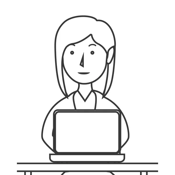 stock vector avatar person working icon