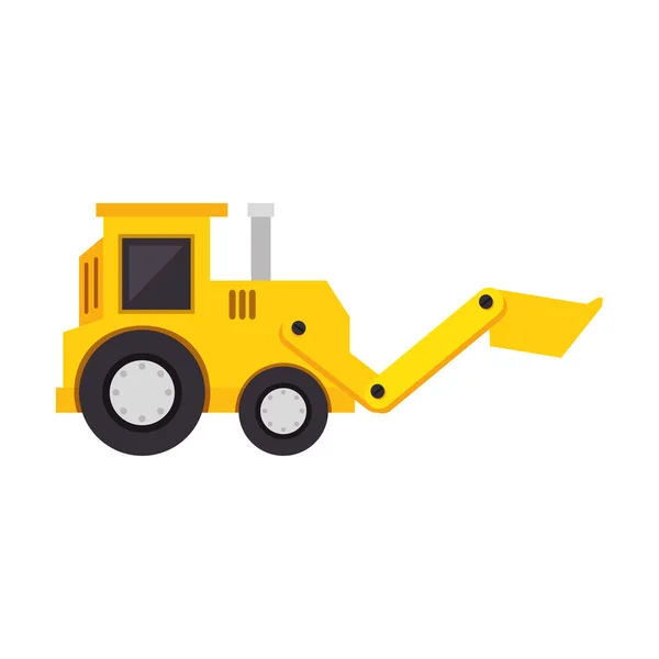 Excavadora juguete aislado icono — Vector de stock