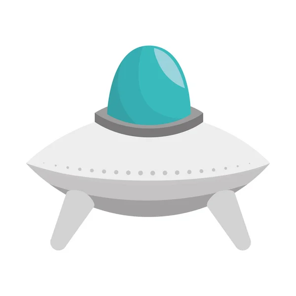 Space ship toy kid isolated icon — Stock Vector