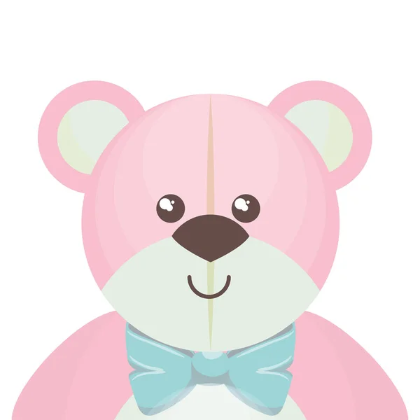 Niedlichen Bären Teddy isoliert Symbol — Stockvektor