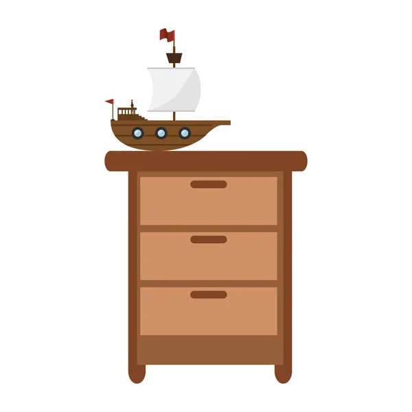 Шкаф с иконкой игрушки — стоковый вектор