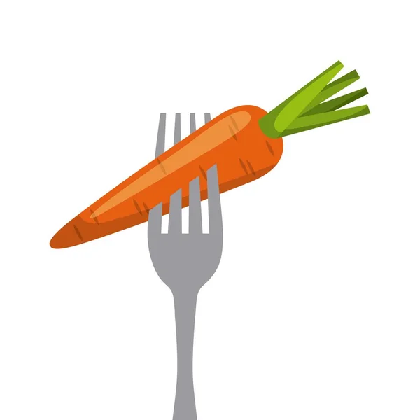 Grönsaker i en gaffel — Stock vektor