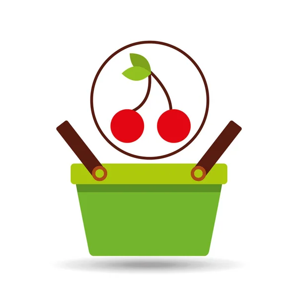 商务篮子可口的樱桃 — 图库矢量图片