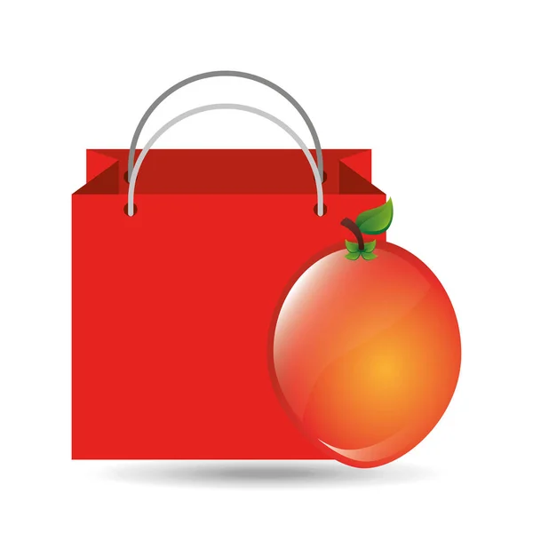 Pacote vermelho fruta laranja suculenta — Vetor de Stock