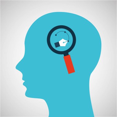 siluet profil iş stratejisi kavramı