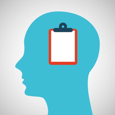 siluet profil iş Pano kavramı