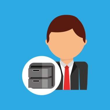 Arşiv dosyası iş adam takım alt simge