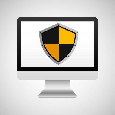 Bilgisayar Koruma Kalkanı işareti simgesi tasarım