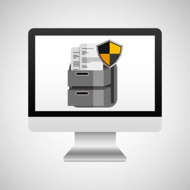 bilgisayar koruma dosya belge simgesi tasarım