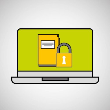 dizüstü dosya güvenlik asma kilit kavramı