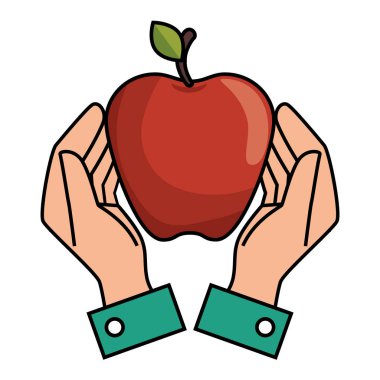 elma taze meyve izole simgesi