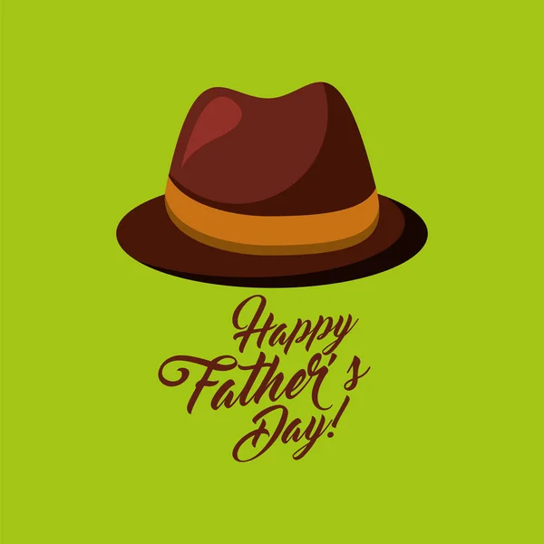 Saluant les pères lettrage chapeau jour — Image vectorielle
