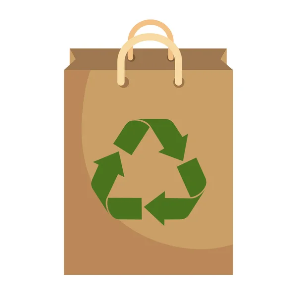 Reciclar bolsa de compras con flechas — Vector de stock