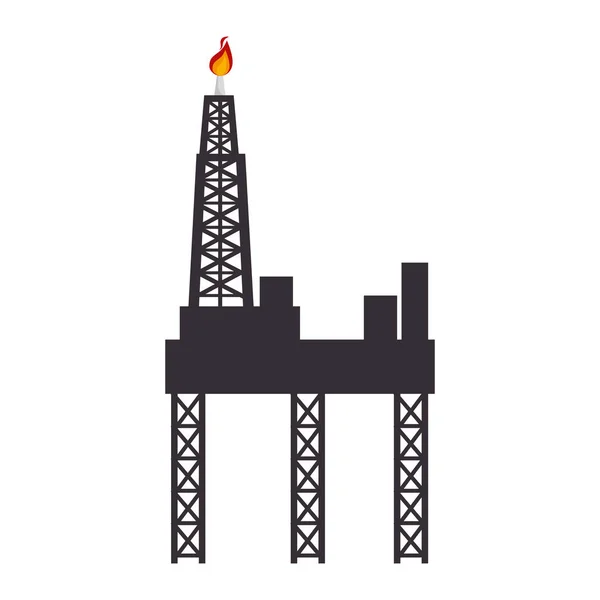 Ölindustrie isoliert — Stockvektor
