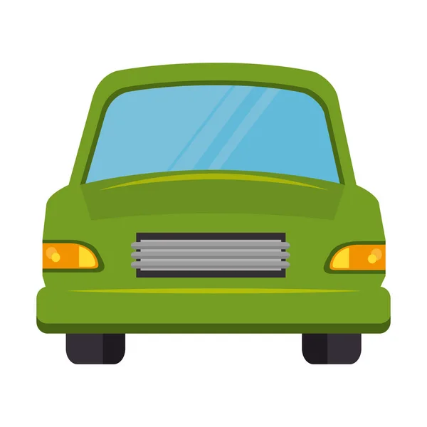 Carro ícone isolado verde —  Vetores de Stock