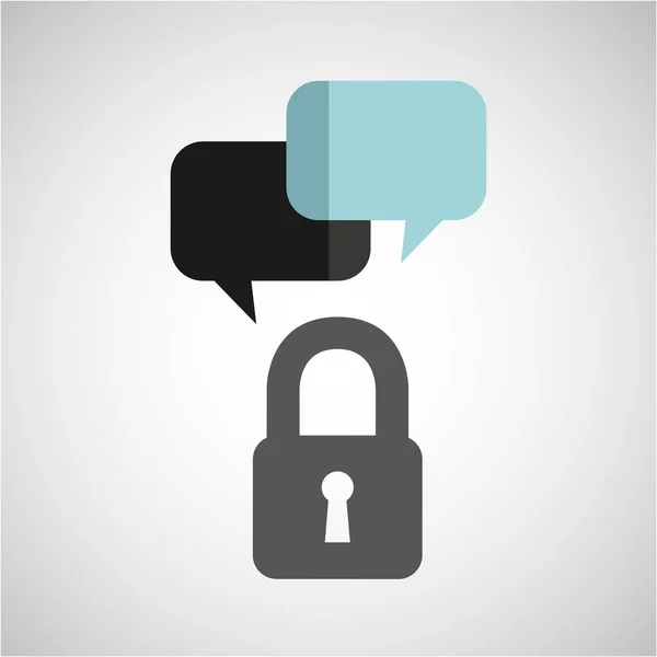 Bescherming bericht chat digitale — Stockvector