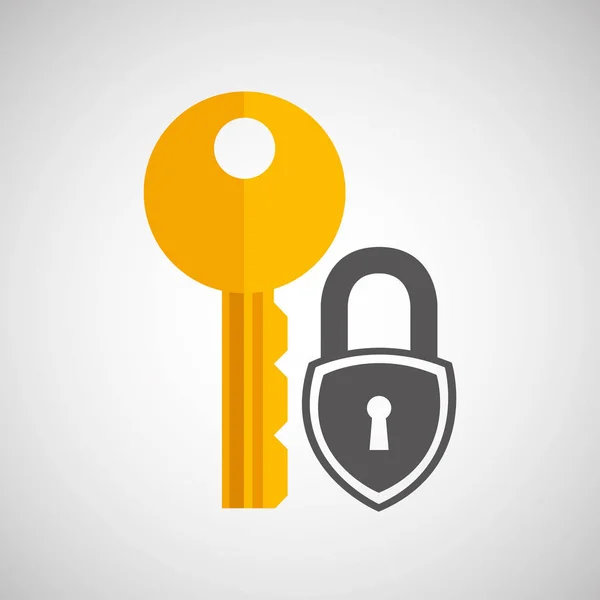 Padlock key secure safety icon — Stock Vector