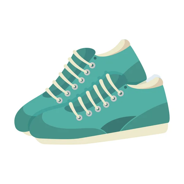 Tennis shoes sport isolated icon — Stock Vector