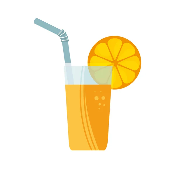 Apelsinjuice frukt ikonen — Stock vektor