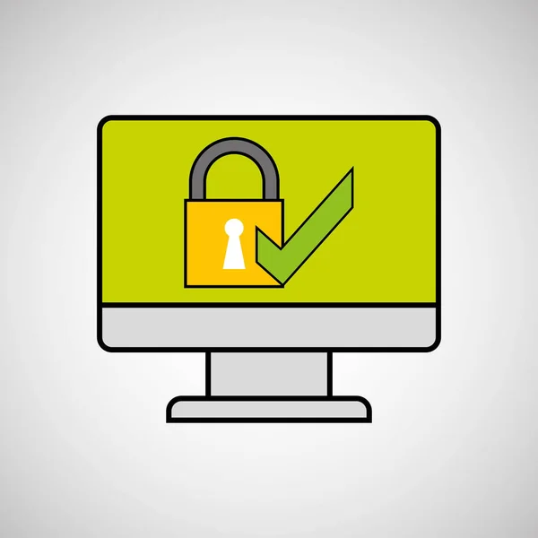 Internet security check de beveiliging van de computer — Stockvector