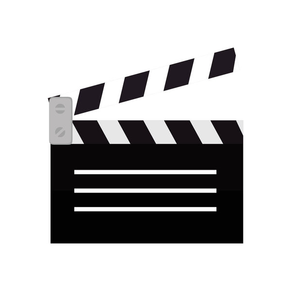 clapper board isolated icon