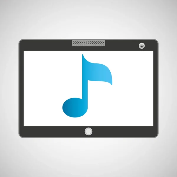 Touchpad digital music wireless — Stock Vector