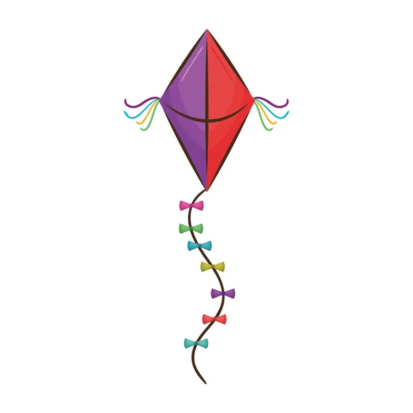 Повітряний змій іграшка ізольована ікона — стоковий вектор