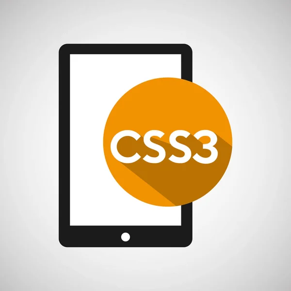 Desenvolvimento web smartphone css3 — Vetor de Stock