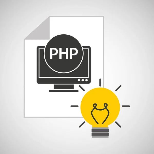 Fikir kod web programı php — Stok Vektör