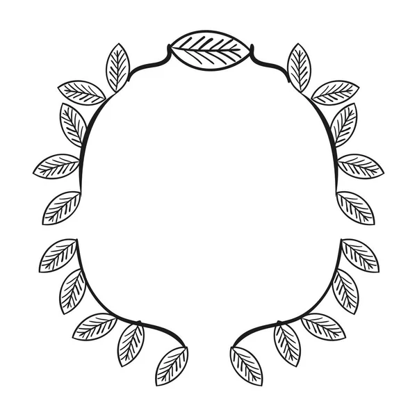 Krans leafs krona ikonen — Stock vektor