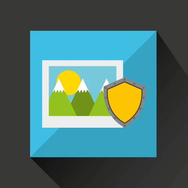 Picture data protection cyber security Royalty Free Stock Vectors