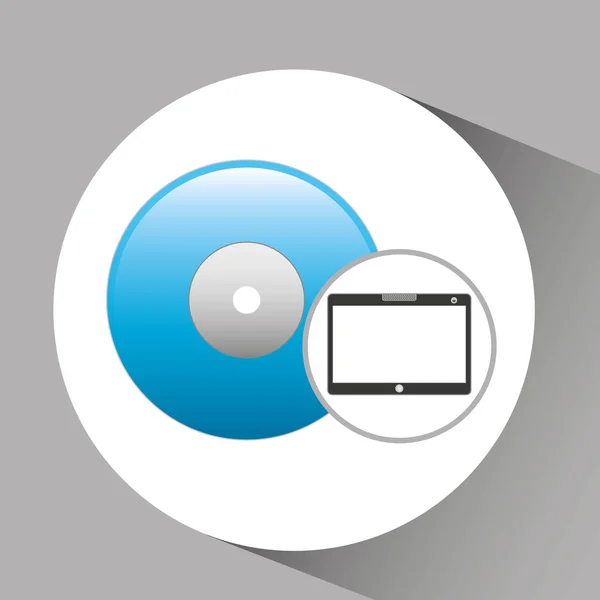 Tableta pc tecnología botón de encendido — Archivo Imágenes Vectoriales
