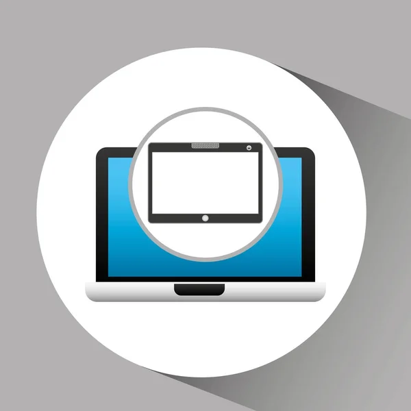 Tablet pc teknoloji laptop — Stok Vektör