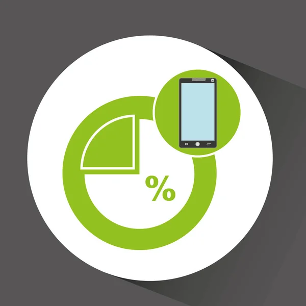 Développement d'applications smartphone pourcentage de stockage — Image vectorielle