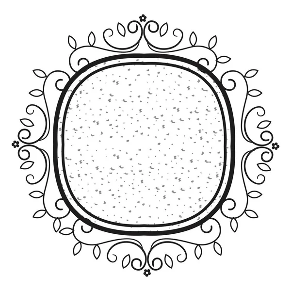 Elegante marco dibujo icono aislado — Vector de stock