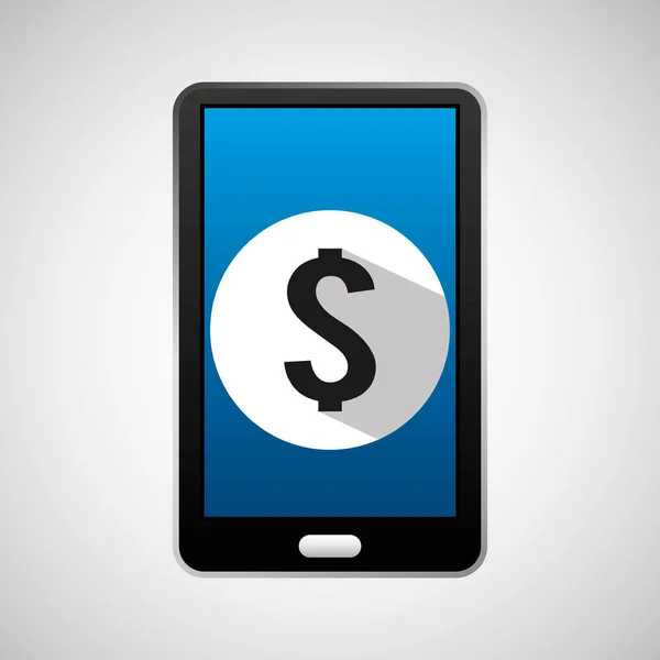Médias sociaux banque d'argent mobile numérique — Image vectorielle