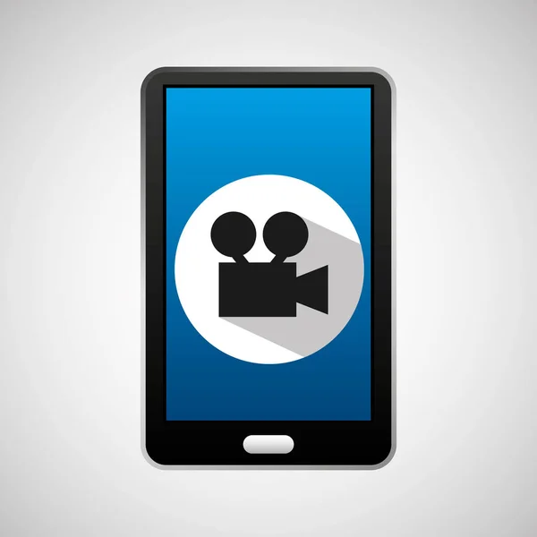 Social media mobile video film — Vettoriale Stock