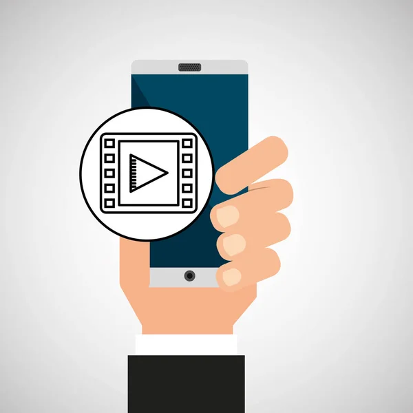 Handyvideo-App Medien — Stockvektor