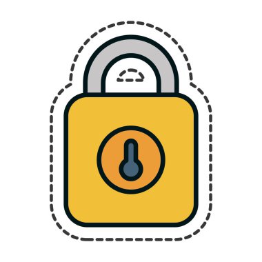 güvenli asma kilit güvenlik izole simgesi