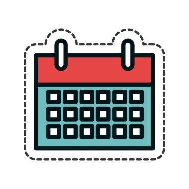 Takvim hatırlatma izole simgesini