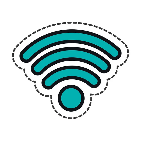 Conexiune wifi pictogramă izolată — Vector de stoc