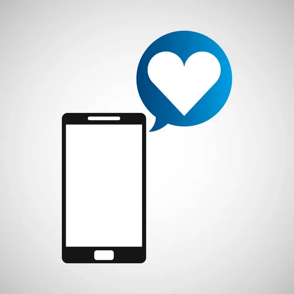 Smartphone et application cardiaque — Image vectorielle