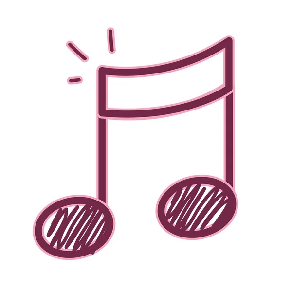 Music note isolated icon — Stock Vector