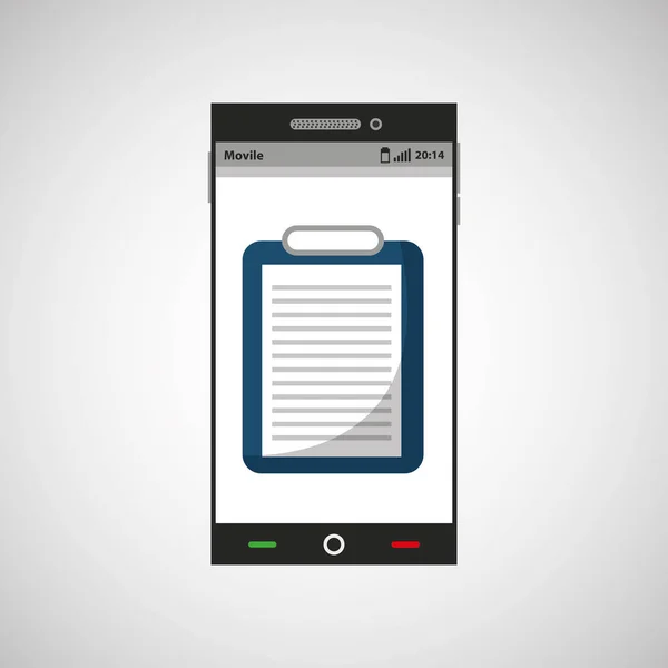 Ícone de aplicativo de relatório de lista de medicina smartphone — Vetor de Stock
