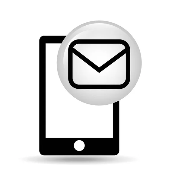 Wiadomości e-mail ekran Smartphone — Wektor stockowy