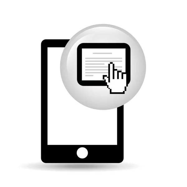 Smartphone screen touch document — Stock Vector