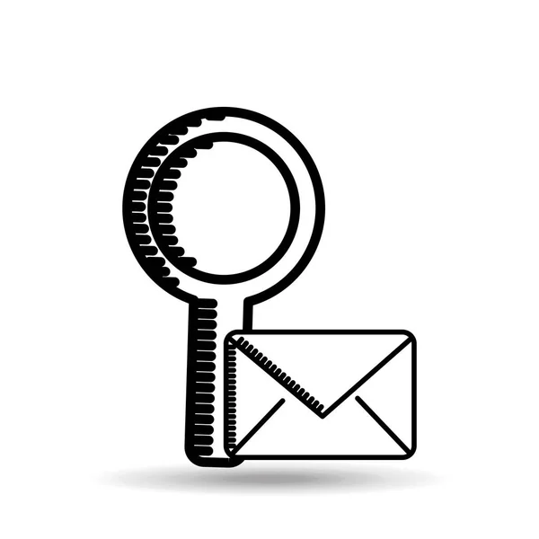 E-posta genelinde simgeleri çizmek — Stok Vektör