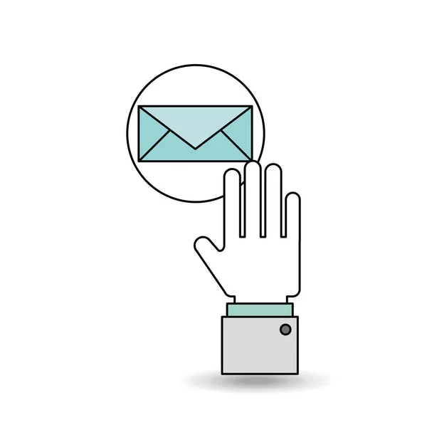 Email con icone di design — Vettoriale Stock